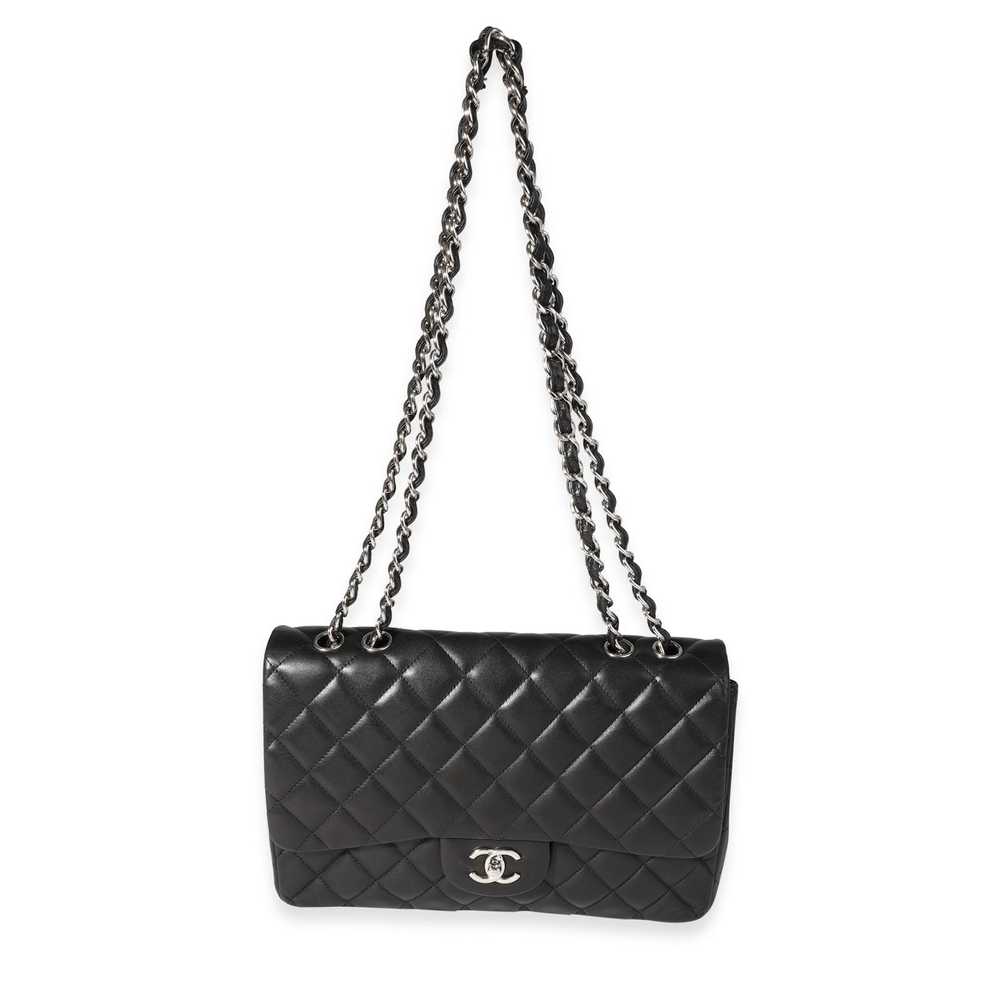 Chanel Chanel Black Quilted Lambskin Jumbo Classi… - image 6