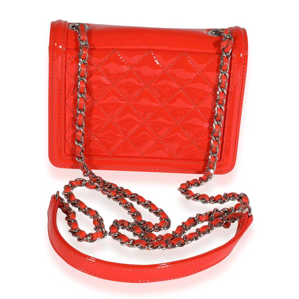 Chanel Chanel Red Quilted Patent Leather & Plexi … - image 3