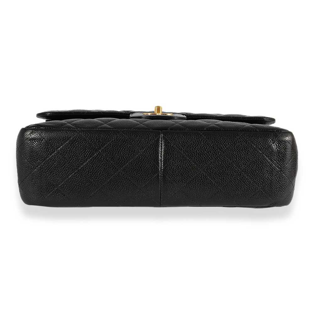 Chanel Chanel Black Quilted Caviar Jumbo Classic … - image 4