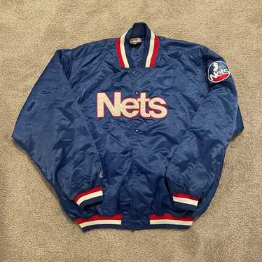 Majestic Vintage NEW JERSEY NETS Basketball SATIN… - image 1