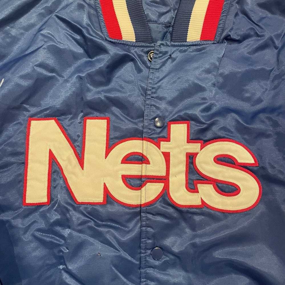 Majestic Vintage NEW JERSEY NETS Basketball SATIN… - image 2