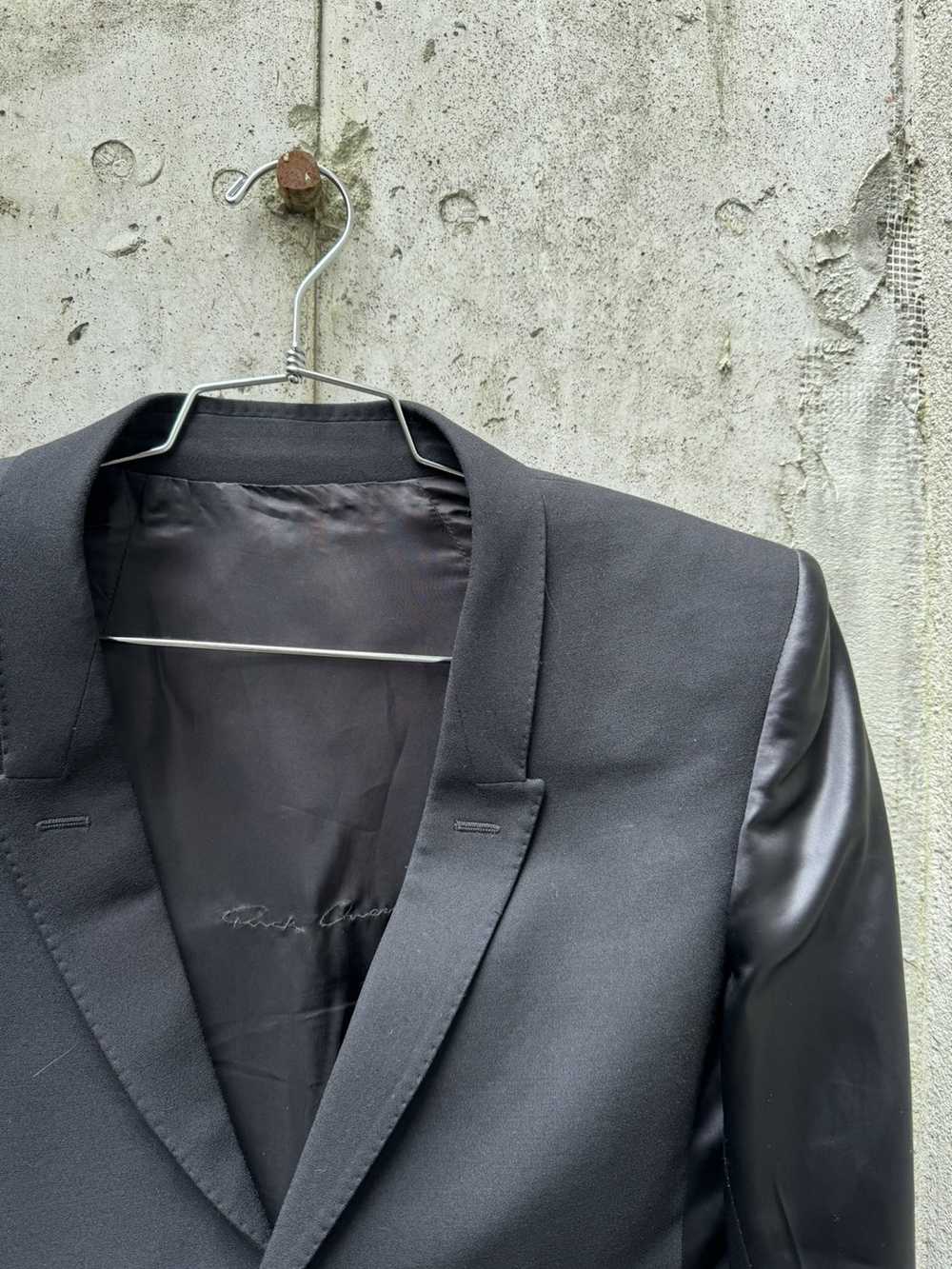 Rick Owens Viscose blazer with satin sleeves - image 3