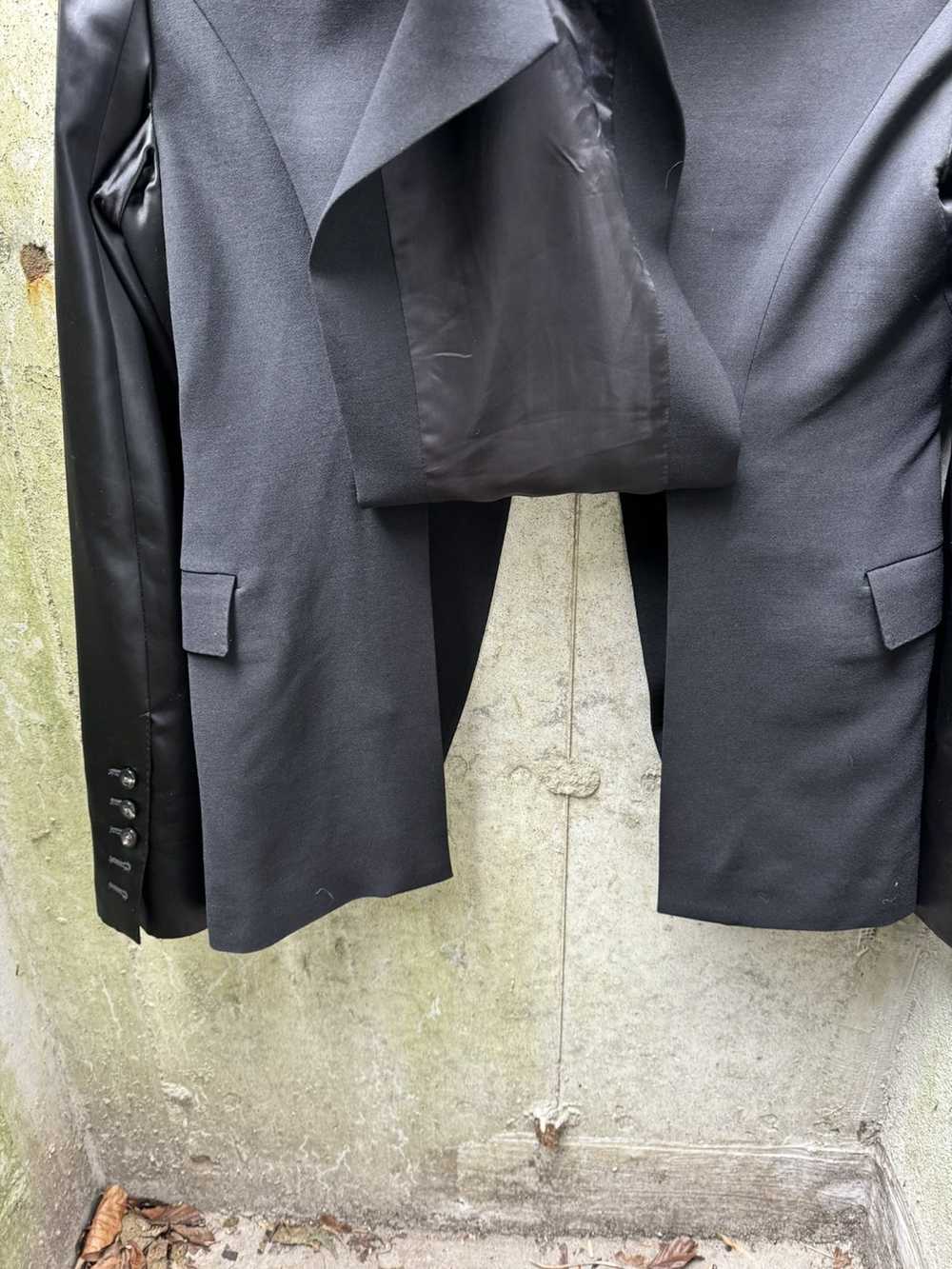 Rick Owens Viscose blazer with satin sleeves - image 4