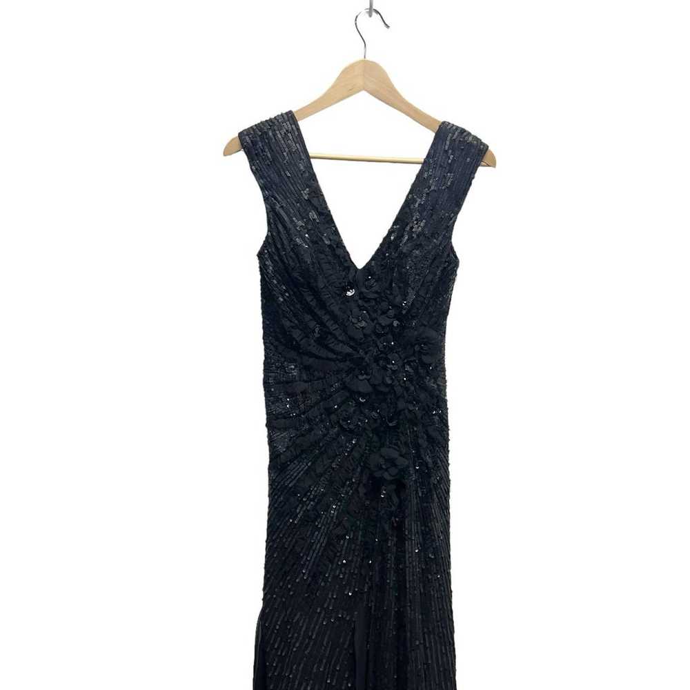 Alberto Makali Sequins Silk Maxi Dress Gown in Bl… - image 2