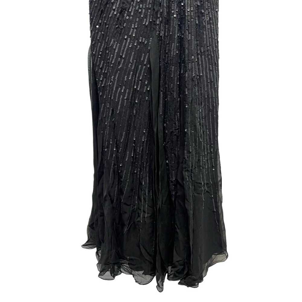 Alberto Makali Sequins Silk Maxi Dress Gown in Bl… - image 4