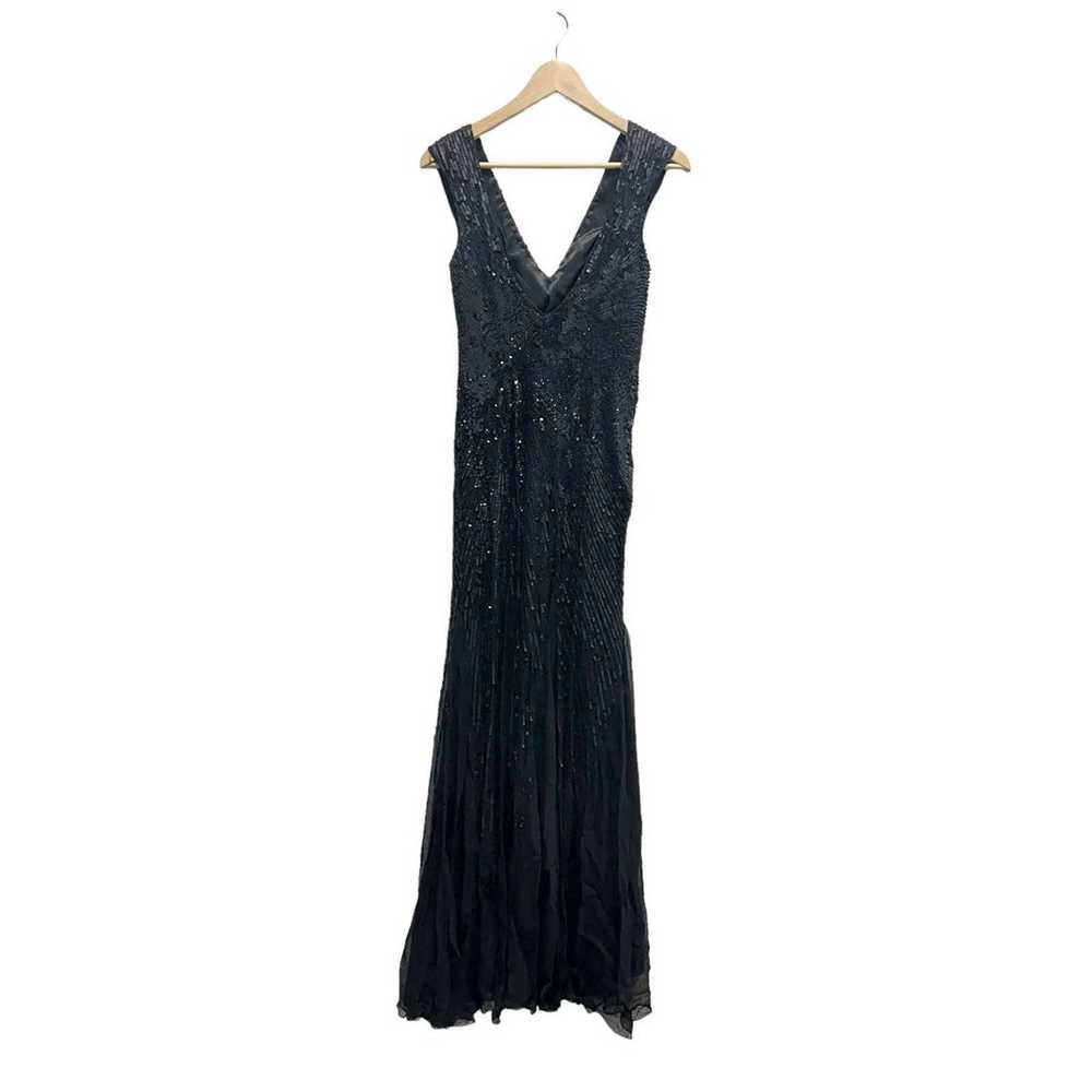 Alberto Makali Sequins Silk Maxi Dress Gown in Bl… - image 9
