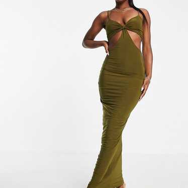 ASOS Green Cutout Dress Maxi XS 2