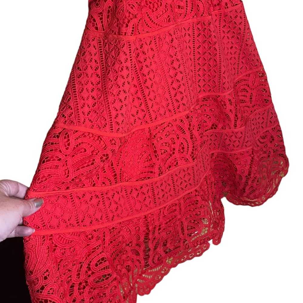 Adelyn Rae Gorgeous Red Crochet Lace Sleeveless A… - image 4