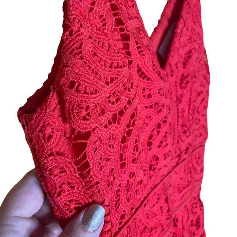 Adelyn Rae Gorgeous Red Crochet Lace Sleeveless A… - image 5