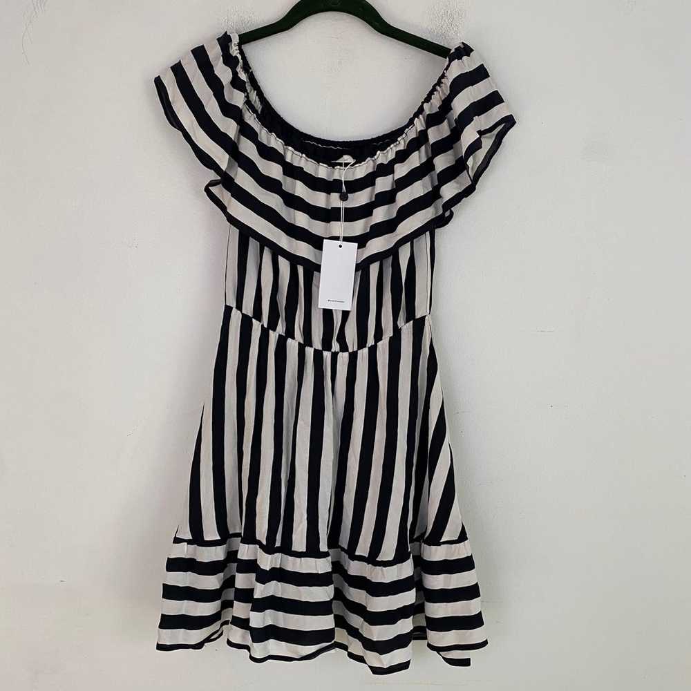 LOVERS + FRIENDS rue black and white stripe dress - image 2