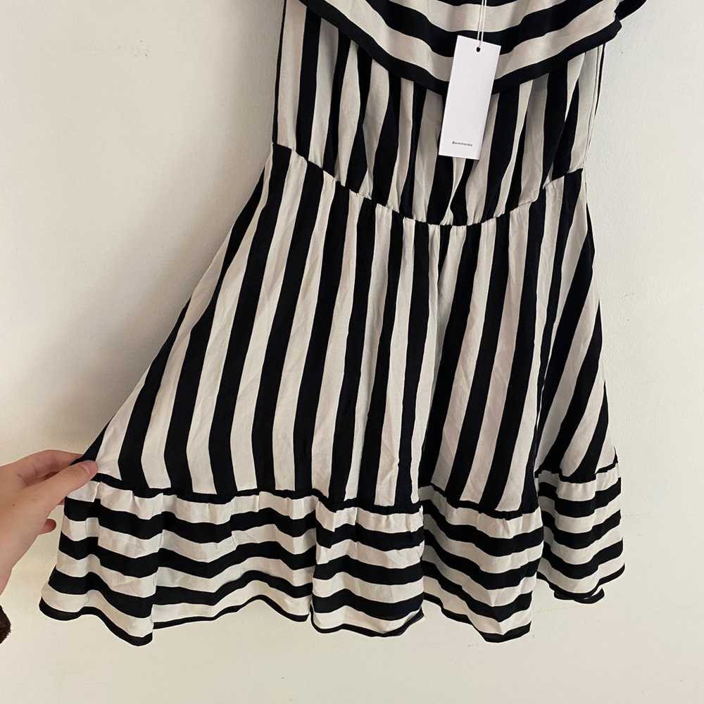LOVERS + FRIENDS rue black and white stripe dress - image 4