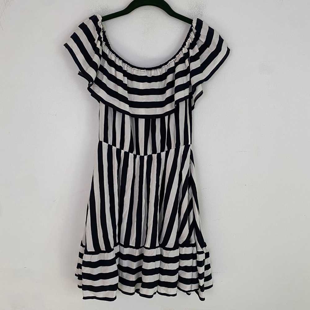 LOVERS + FRIENDS rue black and white stripe dress - image 6