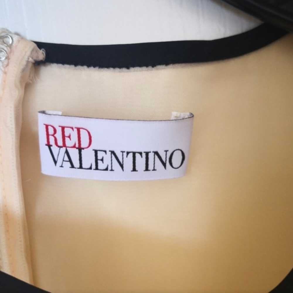 Red Valentino silk dress - image 4