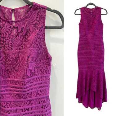 JS Collections Sleeveless High Low Lace Fuschia P… - image 1