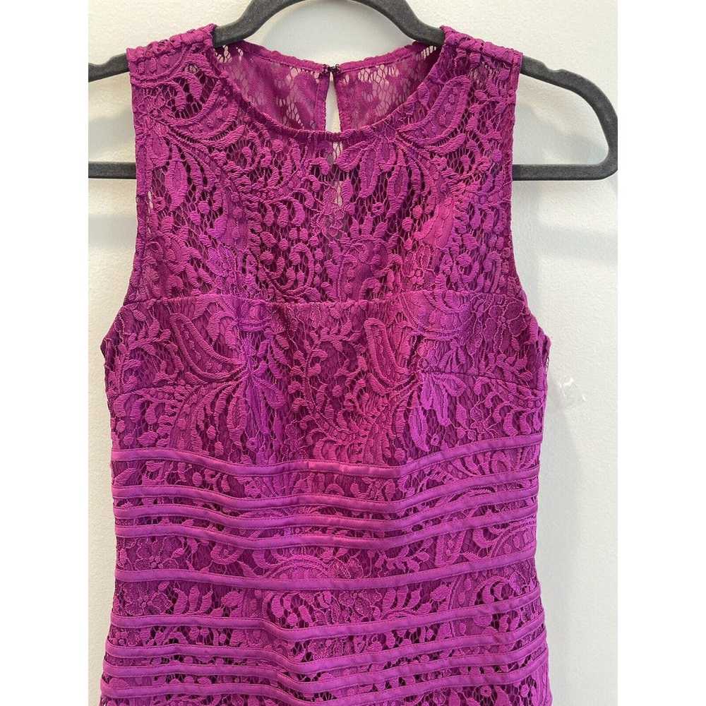 JS Collections Sleeveless High Low Lace Fuschia P… - image 3