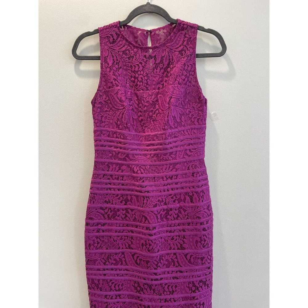 JS Collections Sleeveless High Low Lace Fuschia P… - image 4