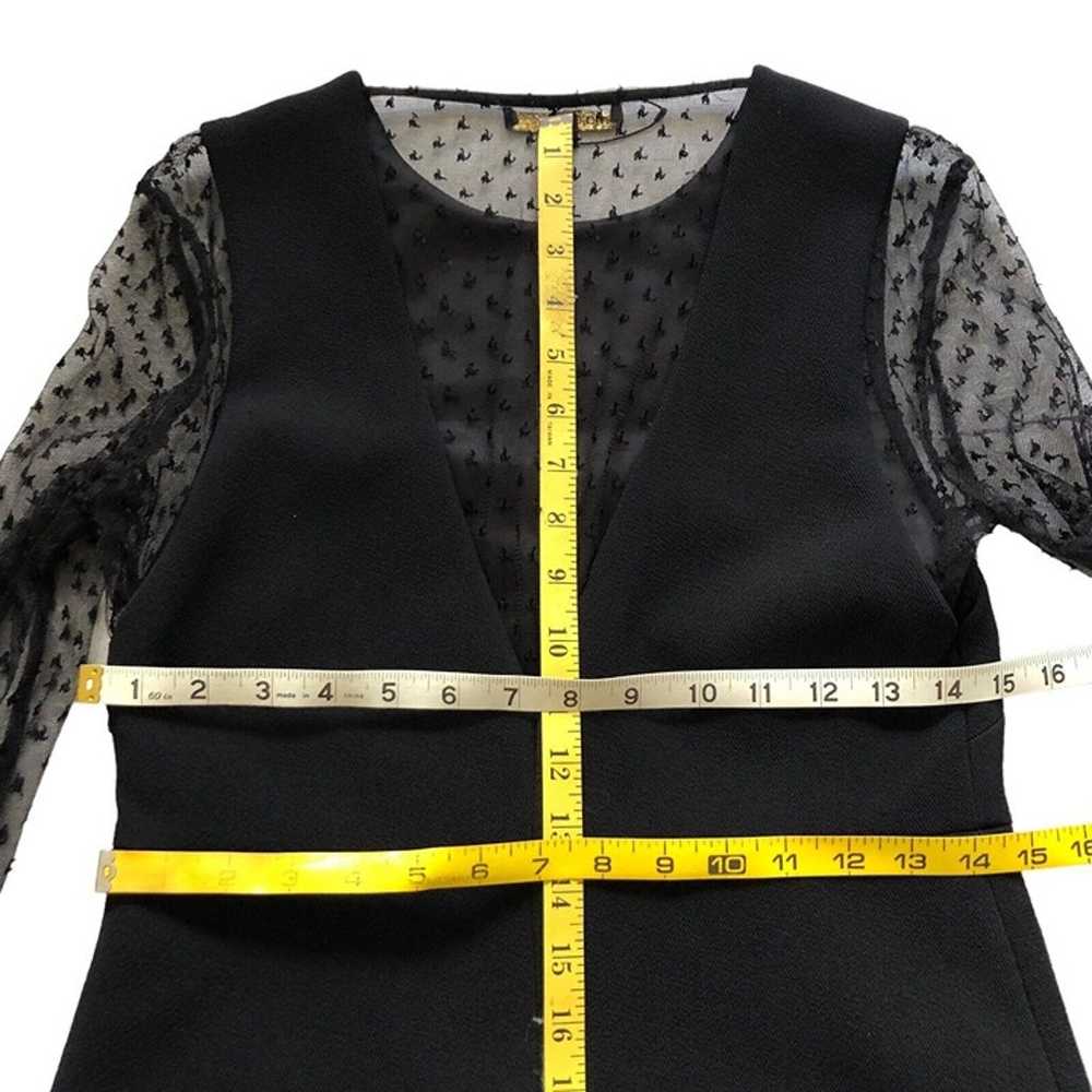 Maje Rimelle Black Lace Mini Dress Size 2 Sheer S… - image 8