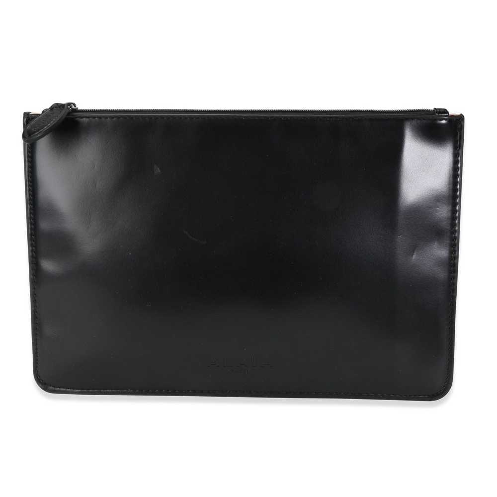 Alaia Alaia Black Leather Large Zip Case - image 1
