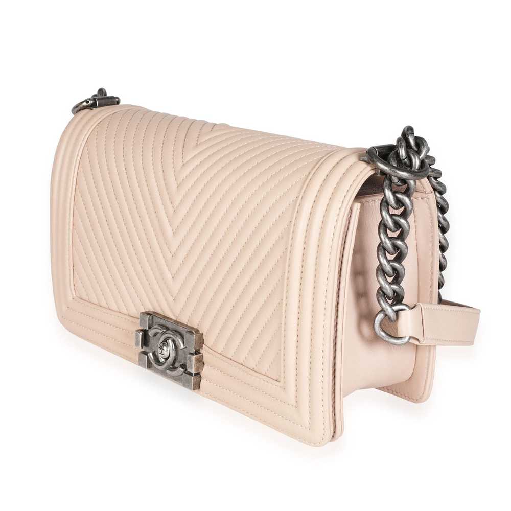 Chanel Chanel Light Beige Chevron Quilted Lambski… - image 2