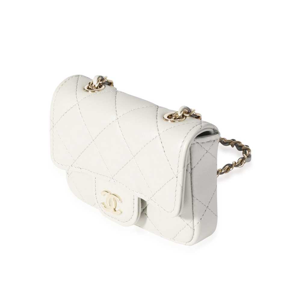 Chanel Chanel Grey Quilted Lambskin Mini Chain Be… - image 2