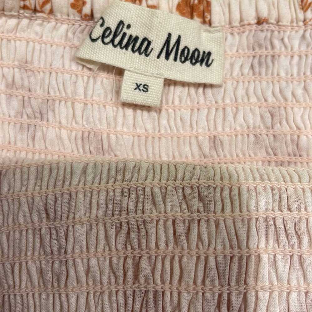 Celina Moon Smocked Elastic Bust Tiered Floral Mi… - image 6