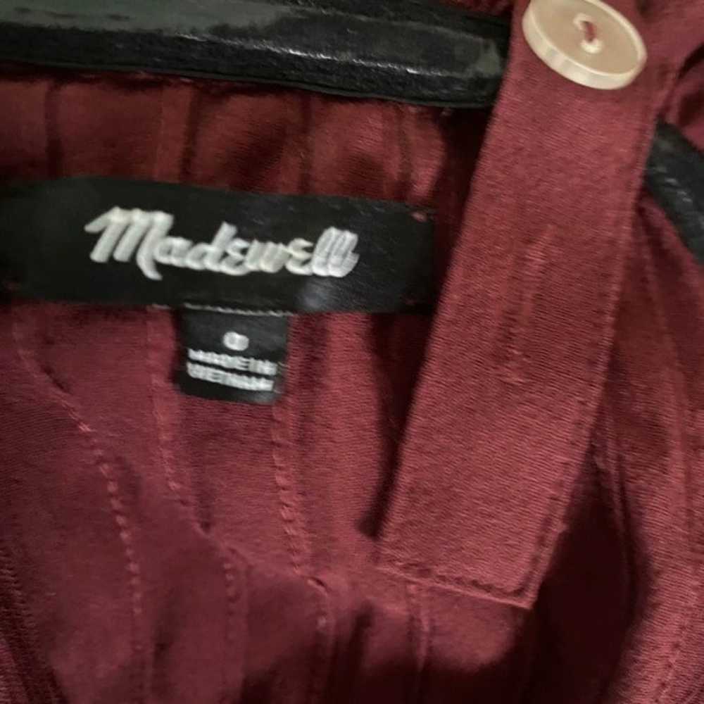 Madewell Pintuck cami Jumpsuit 0 Burgundy Smocked… - image 2