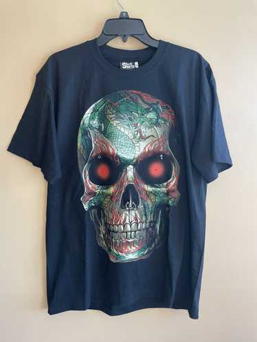 Vintage Skull Shirtz Shirt Men's Large 3D Piercing