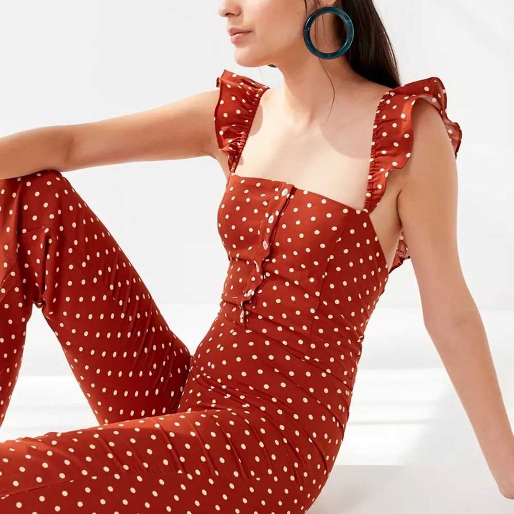 Lucca Couture Madelynn Polka Dot Ruffle Jumpsuit - image 1