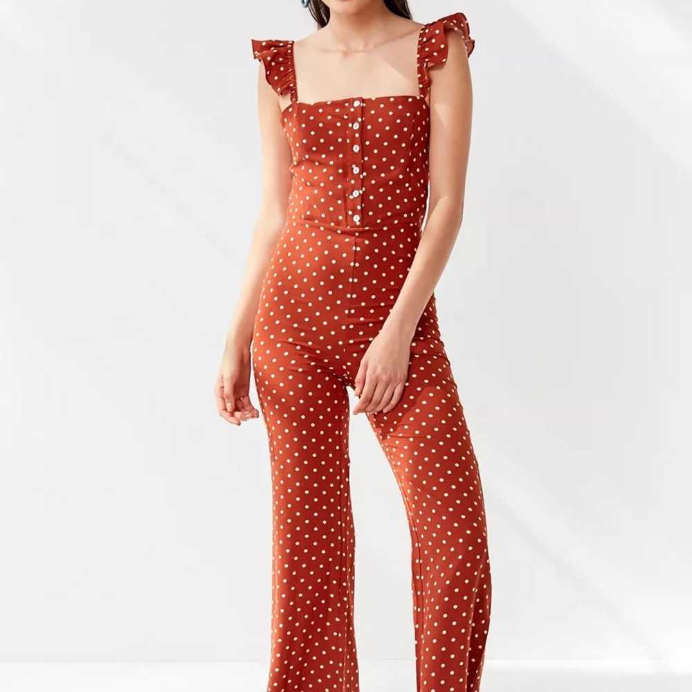 Lucca Couture Madelynn Polka Dot Ruffle Jumpsuit - image 2