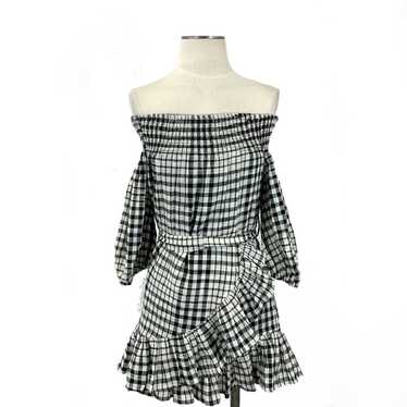 Tularosa- Maida Black & White Plaid Dress XS - image 1