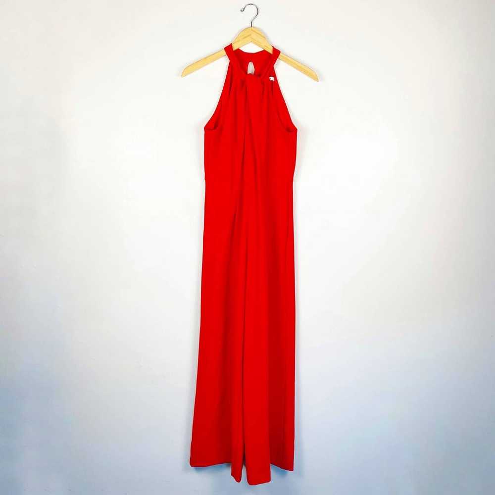 Julia Jordan Halter Neck Wide Leg Jumpsuit in Red… - image 3