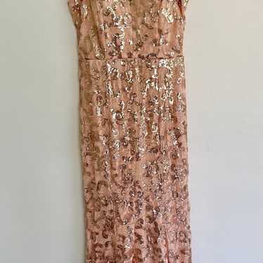 strapless prom dress rose gold - image 1