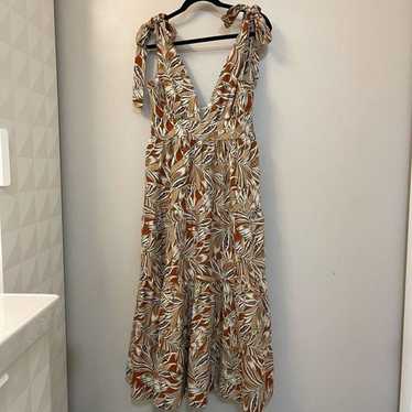 House of Harlow 1960 Dress Boho Floral Linen Blen… - image 1