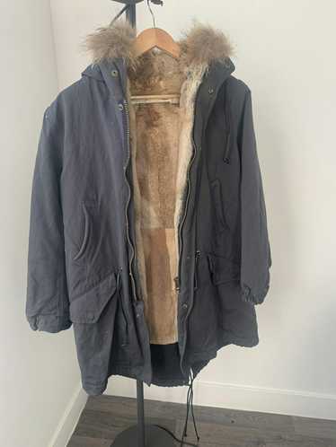 Sage De Cret Rabbit Fur Lined Fishtail Parka - image 1