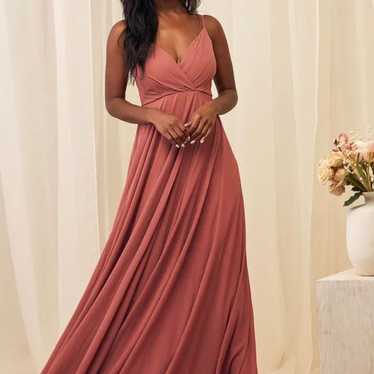 Lulus All About Love Rusty Rose Maxi Dress - image 1