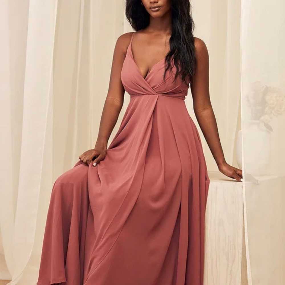 Lulus All About Love Rusty Rose Maxi Dress - image 2