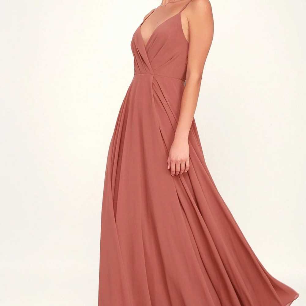 Lulus All About Love Rusty Rose Maxi Dress - image 7