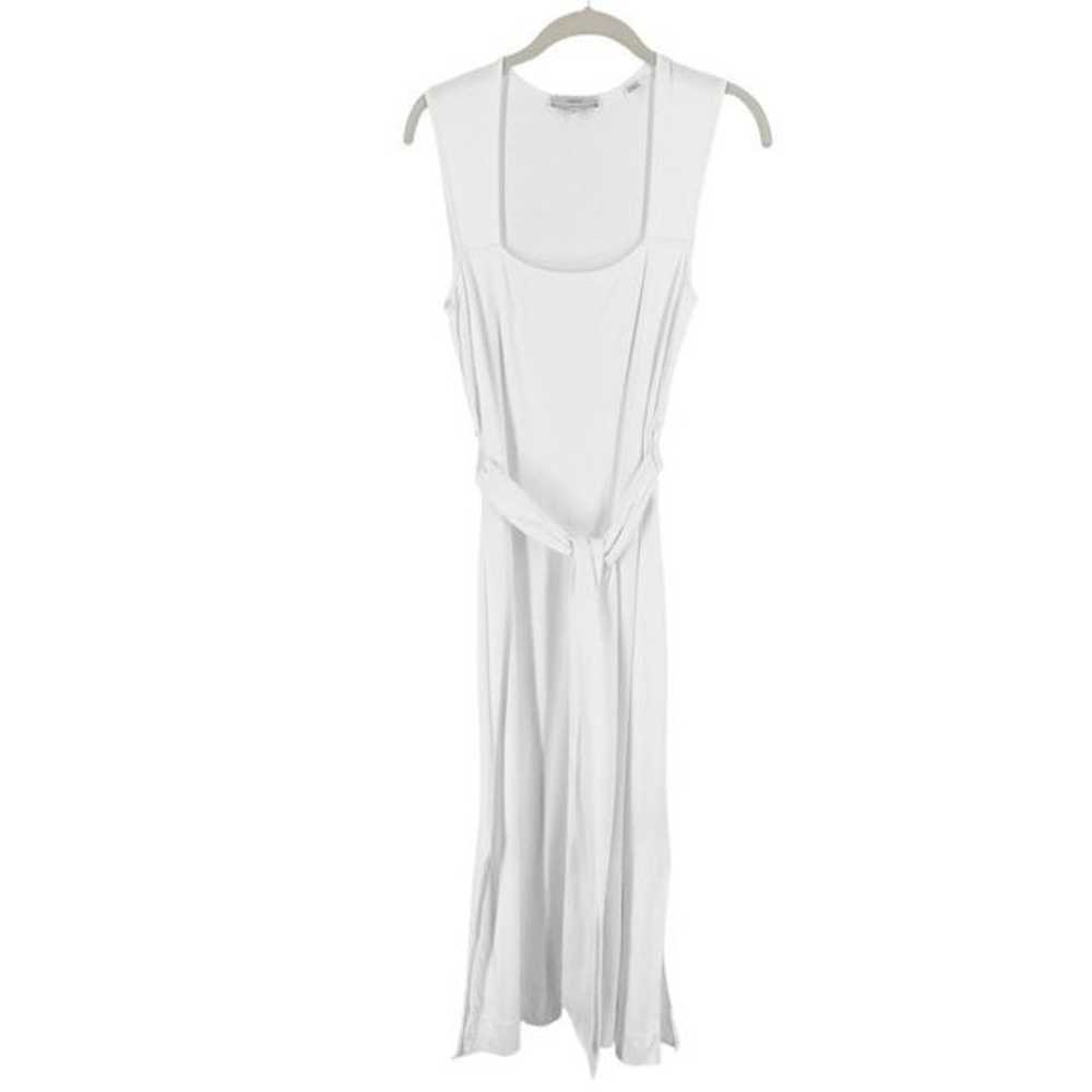 Vince Optic White Sleeveless Self Belted Popover … - image 3