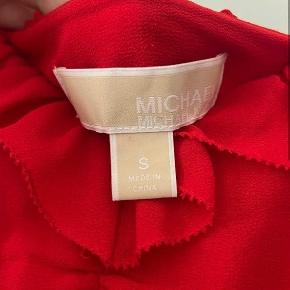 Michael Kors Red Ruffle Midi Cami Dress - image 2