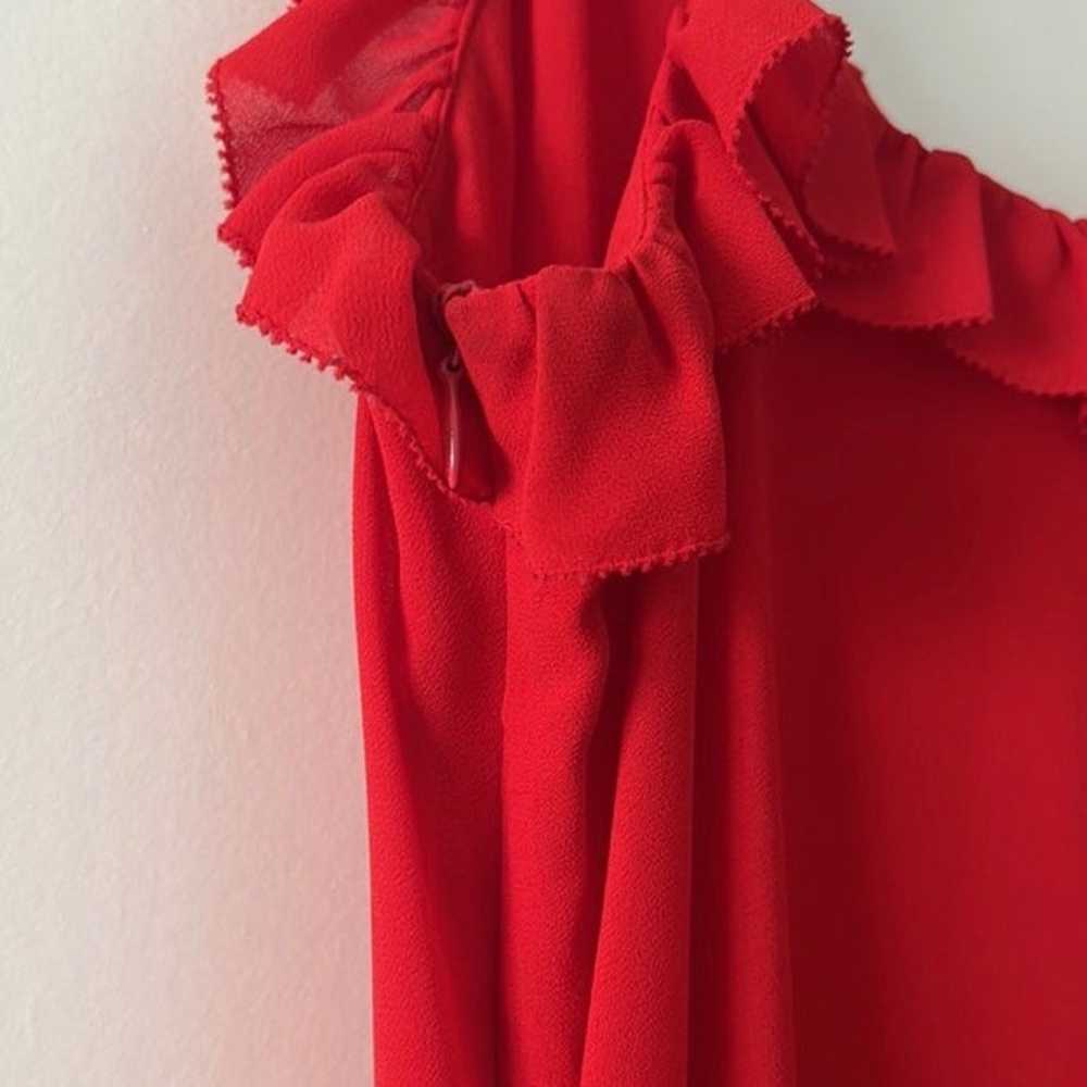 Michael Kors Red Ruffle Midi Cami Dress - image 4