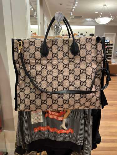 Gucci Gucci Monogram Wool Tote Bag with strap