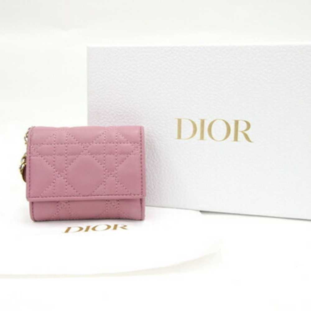 Dior CHRISTIAN DIOR Dior Trifold Wallet Lady Lotu… - image 9