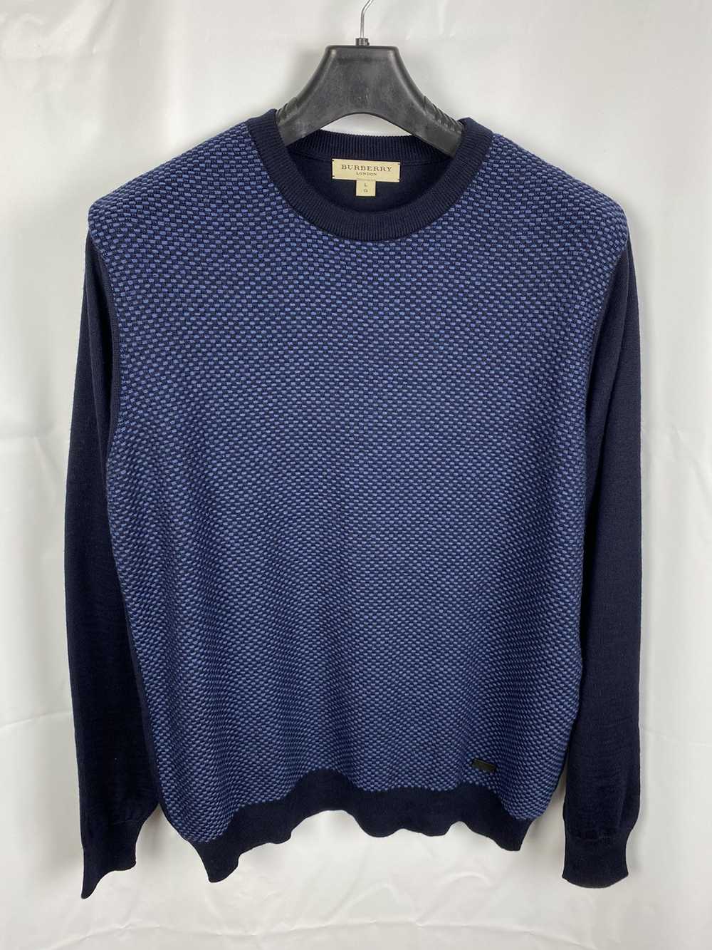 Burberry Burberry London Wool Knit Blue Sweater s… - image 1