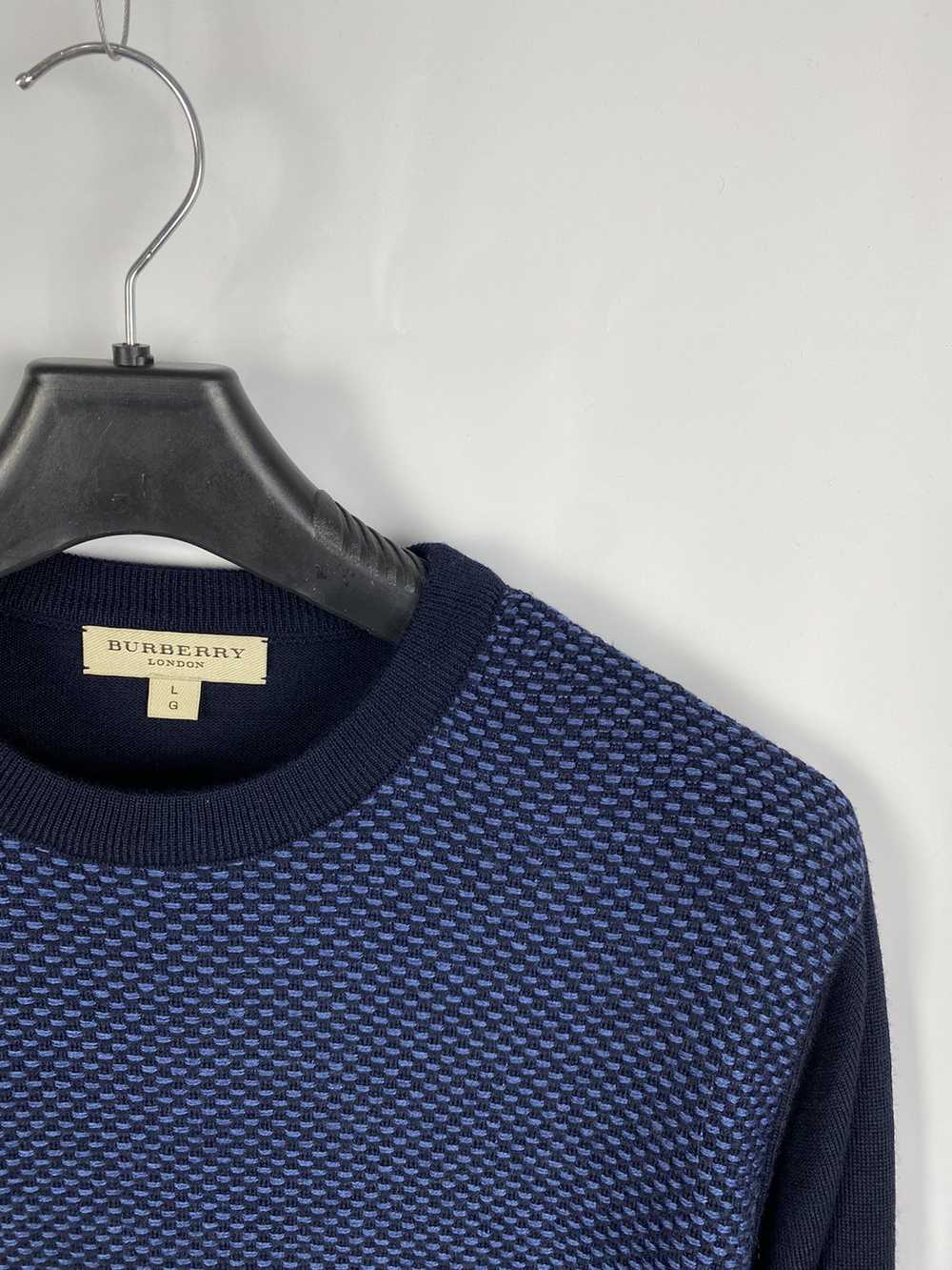 Burberry Burberry London Wool Knit Blue Sweater s… - image 2