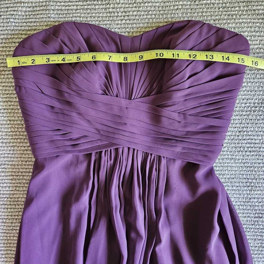 David's Bridal Long Strapless Plum Chiffon Dress … - image 11