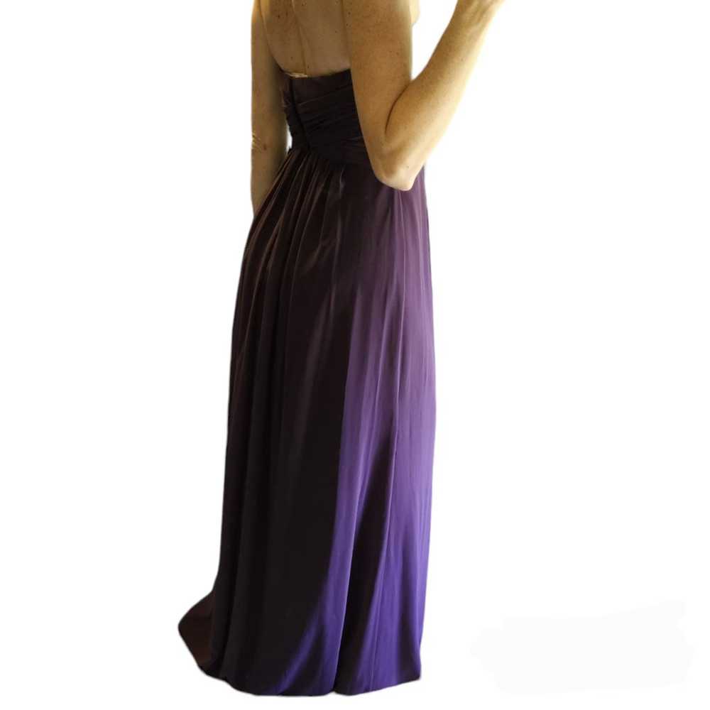 David's Bridal Long Strapless Plum Chiffon Dress … - image 2