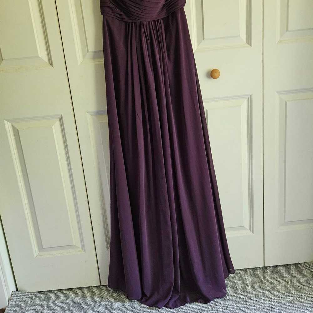 David's Bridal Long Strapless Plum Chiffon Dress … - image 7