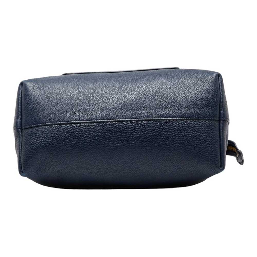 Prada Prada Handbag Shoulder Bag 2way Navy Gold L… - image 5