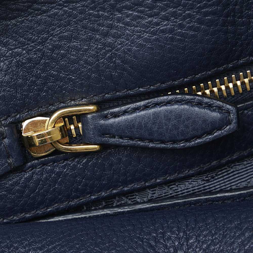 Prada Prada Handbag Shoulder Bag 2way Navy Gold L… - image 8