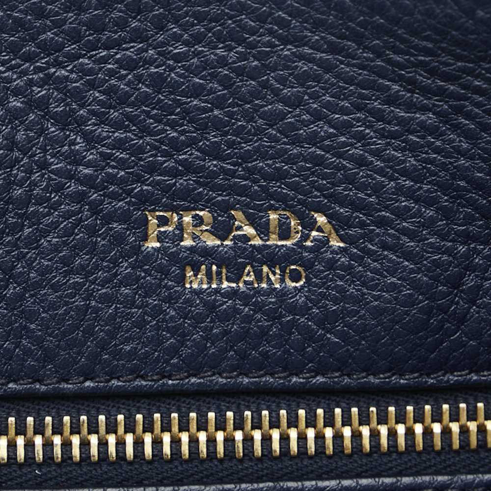 Prada Prada Handbag Shoulder Bag 2way Navy Gold L… - image 9